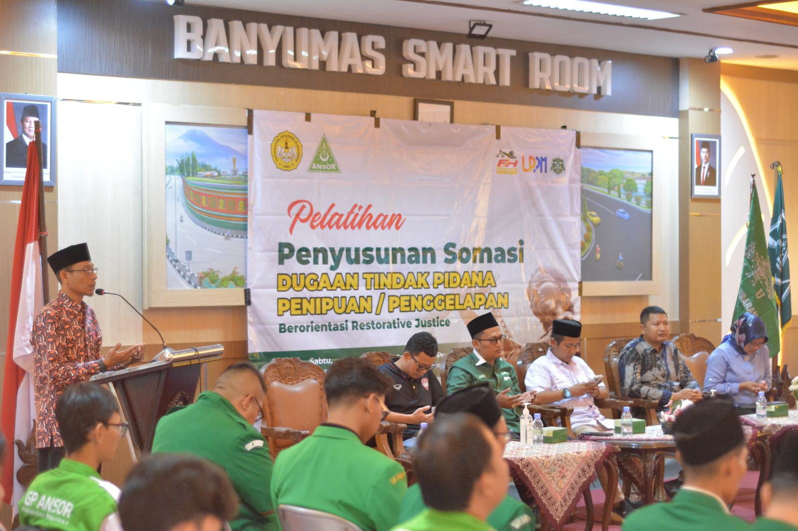 LBH PC GP Ansor Banyumas dan FH Unsoed Gelar Pelatihan Penyusunan Somasi Berorientasi Restorative Justice